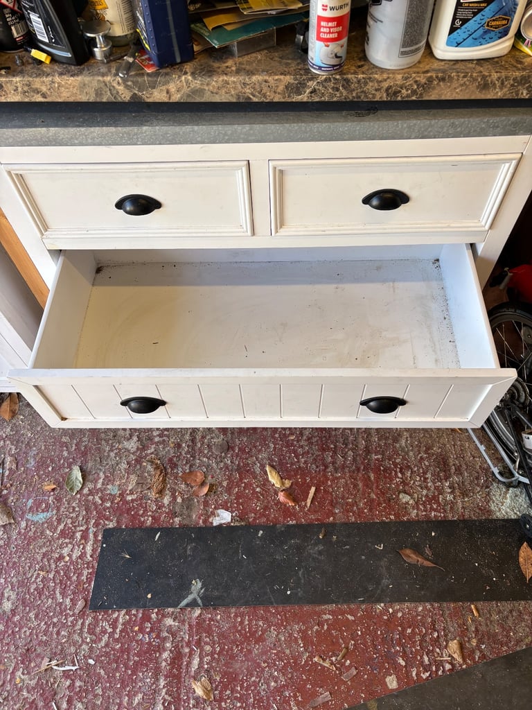 Freebie up-cycle opportunity - two kitchen units with zinc worktops