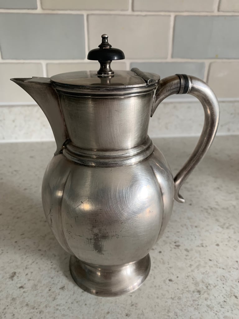 Vintage HE&Co 17cm coffee pot, silver plated EPBM 32