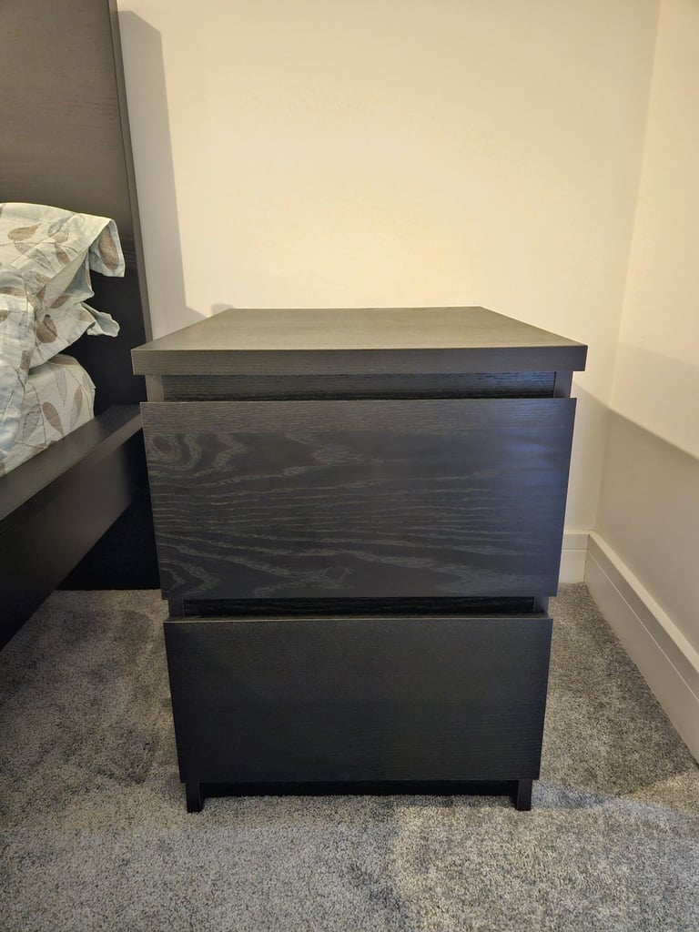 image for Chest of 2 Drawers, Black