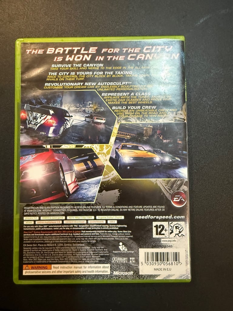 Need for speed carbon Xbox 360