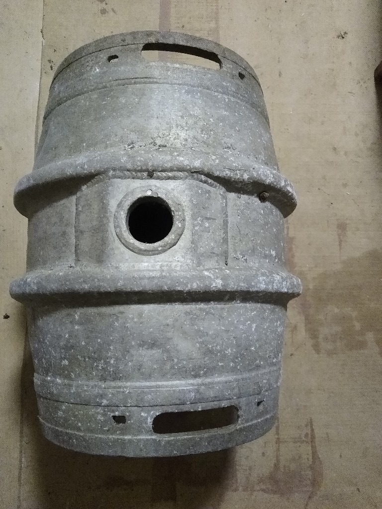 Vintage Grundy Aluminium beer keg / barrel. 