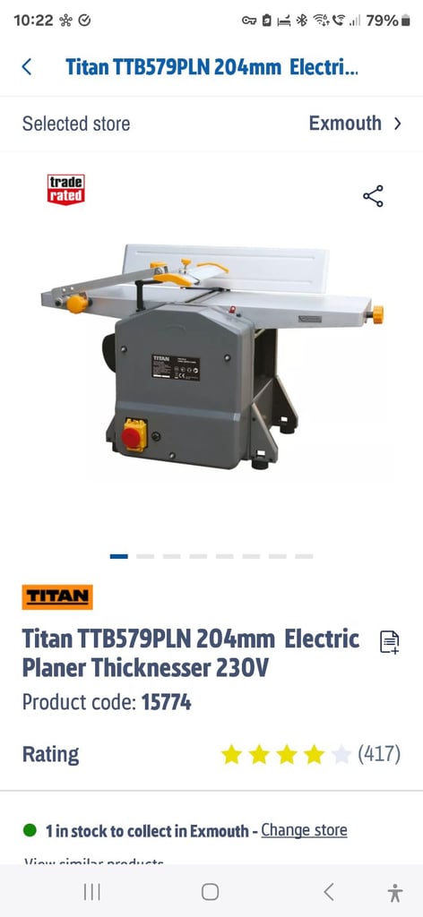 Titan planer thicknesser .
