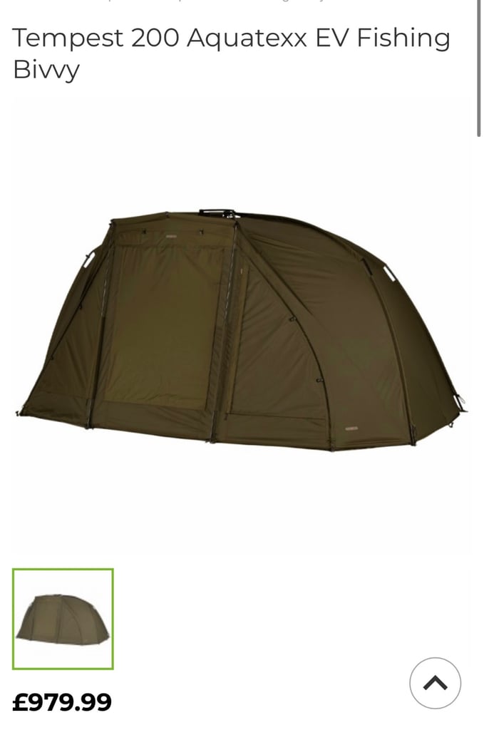image for Trakker Tempest 200 Aquatexx EV bundle Fishing Bivvy Extras