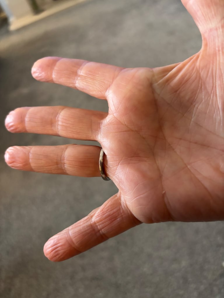Costume silver ring with 3 diamanté stones