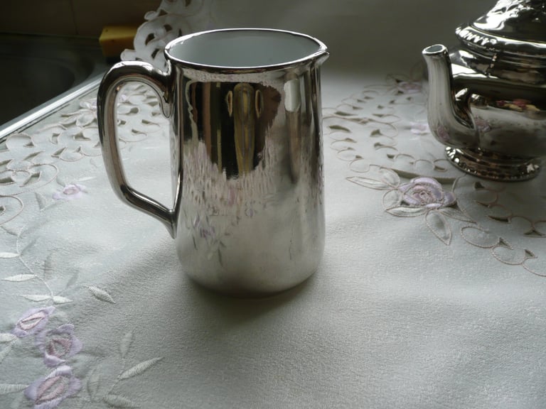 Royal Worcester Ceramic  Silver Lustre Ware Teapot set