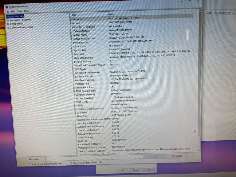 Samsung All-In-One PC (intel i5, 23.6" multi-touch screen)