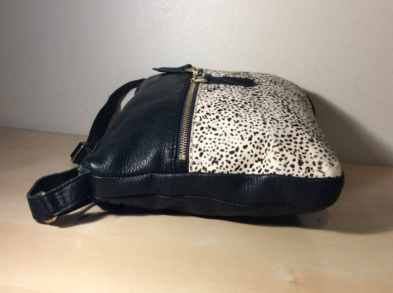 Fossil Black Leather Crossbody Bag 
