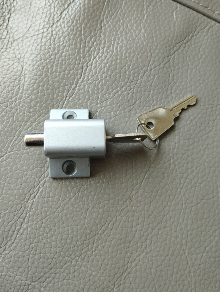 Sliding Patio Door Security Lock Deadbolt Push Key Lock for UPVC Metal Windows NEW 