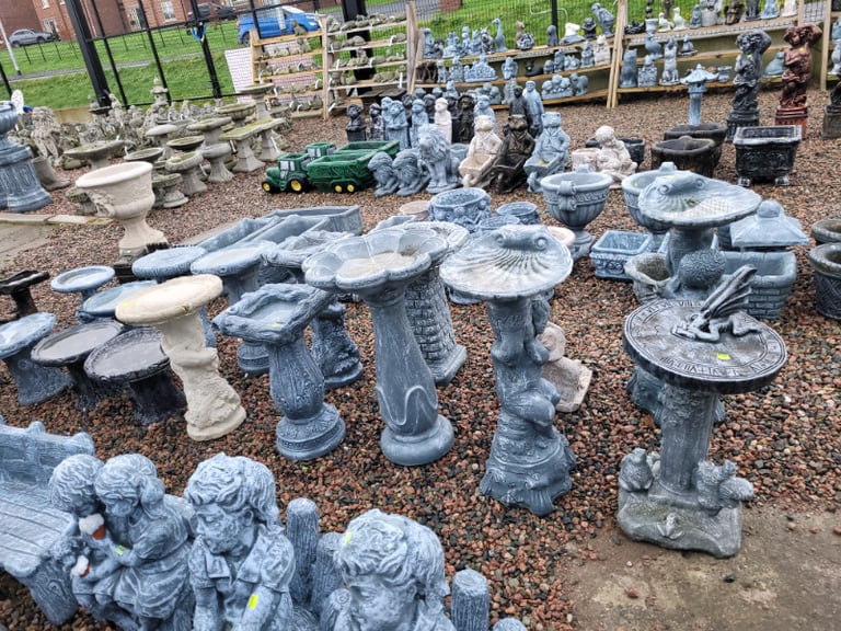 Concrete garden ornaments pots bird baths planters in Armagh, County