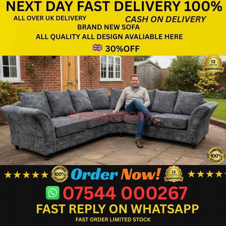 image for Corner & 3+2 Seater Sofa – Quality You Can Trust – UK Delivery