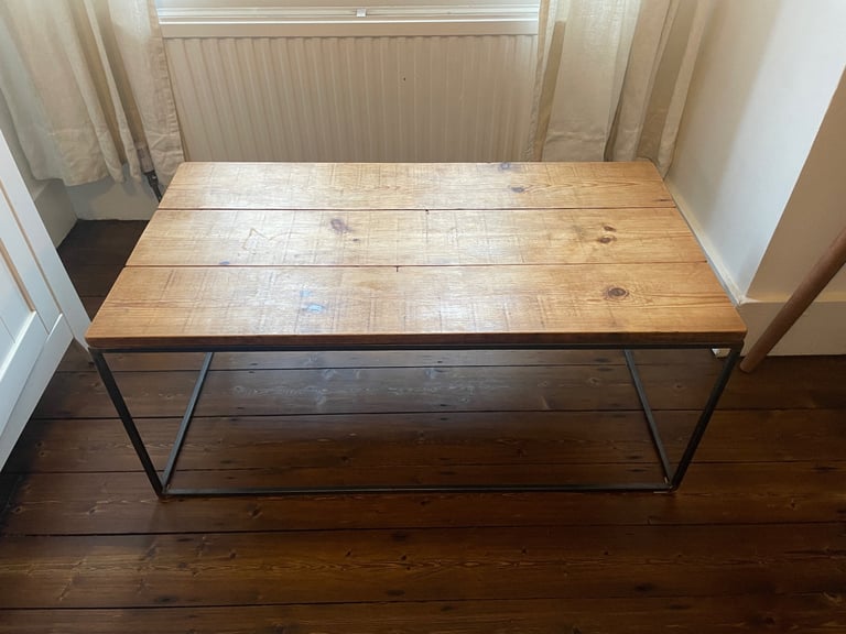 image for Industrial MCM style (wood/metal) coffee table 