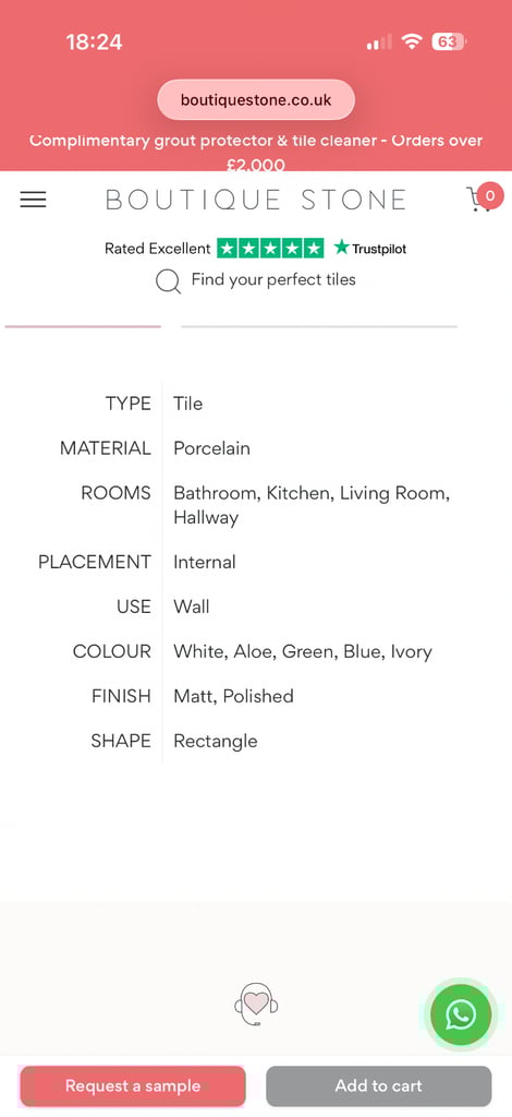 Ivory colour tiles