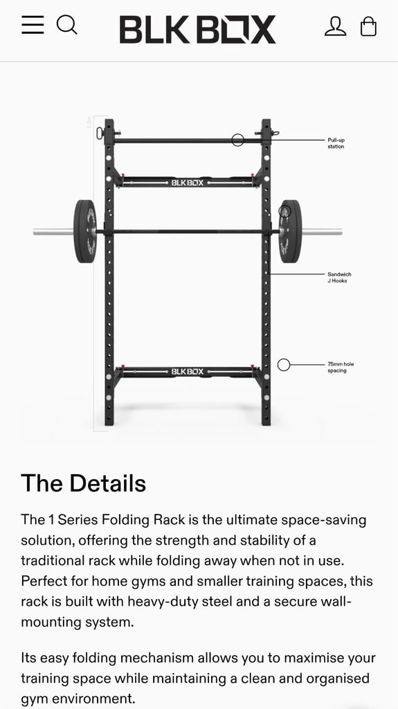 image for Blackbx Folding Squat Rack