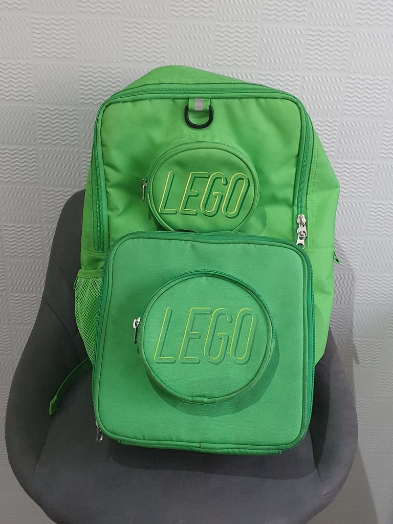 Lego bag and lunch box