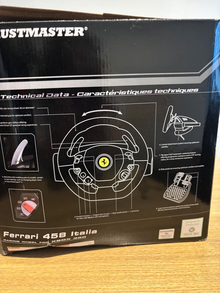 Thrustmaster Ferrari 458 Italia Racing Wheel for Xbox 360