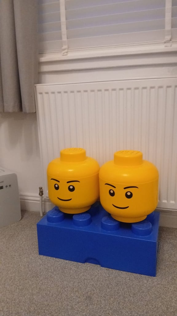 image for Lego heads and Lego box