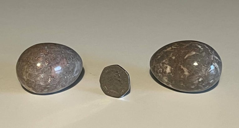 image for Pair of Oynx / Marble polished collectible Eggs