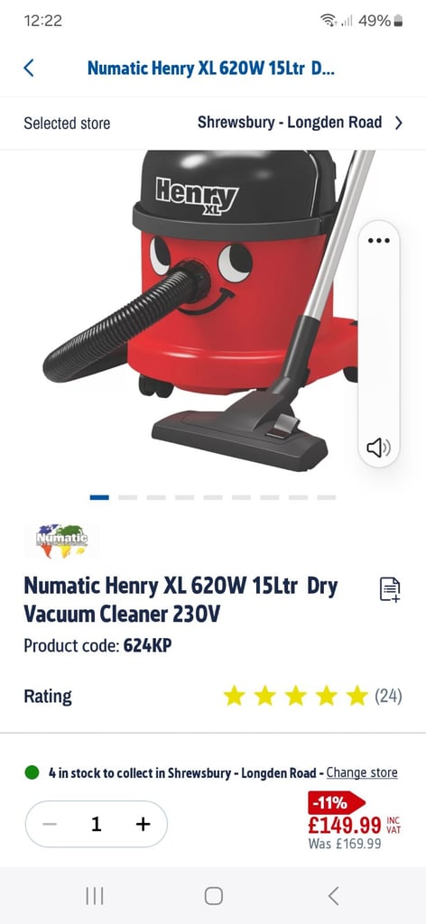 HENRY XL HOOVER 