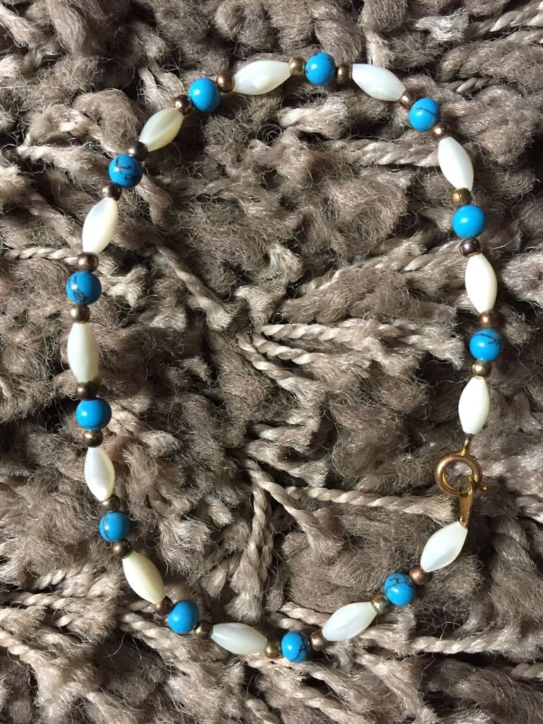 Coral Necklace & 2 Bracelets and 1 Shell Bracelet. 
