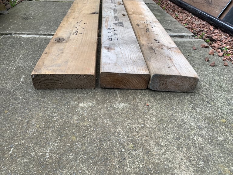 3 Timber sleepers 