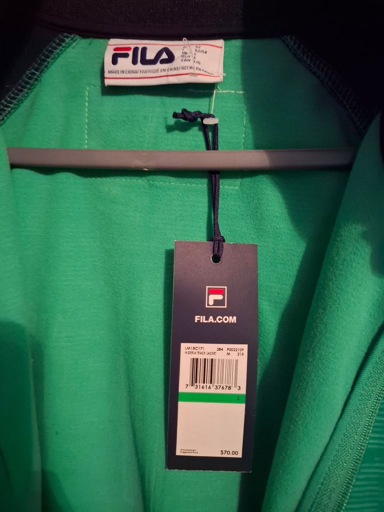 Mens Large Fila Nigeria Track Jacket