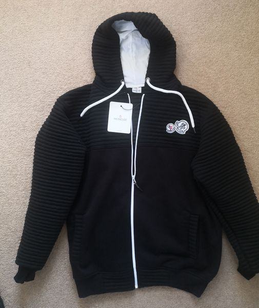 image for MONCLER Embroidered Zip Up Hooded Cotton Sweatshirt. Brand new, unused with original tag. 