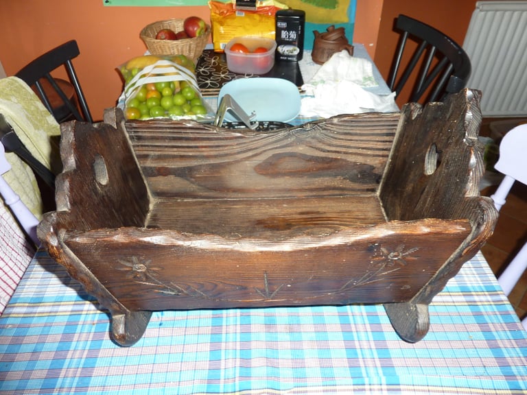 Rustic sales wood crib