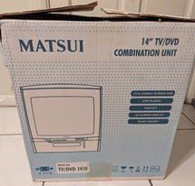 Matsui 14 inch CRT TV television with DVD player retro gaming