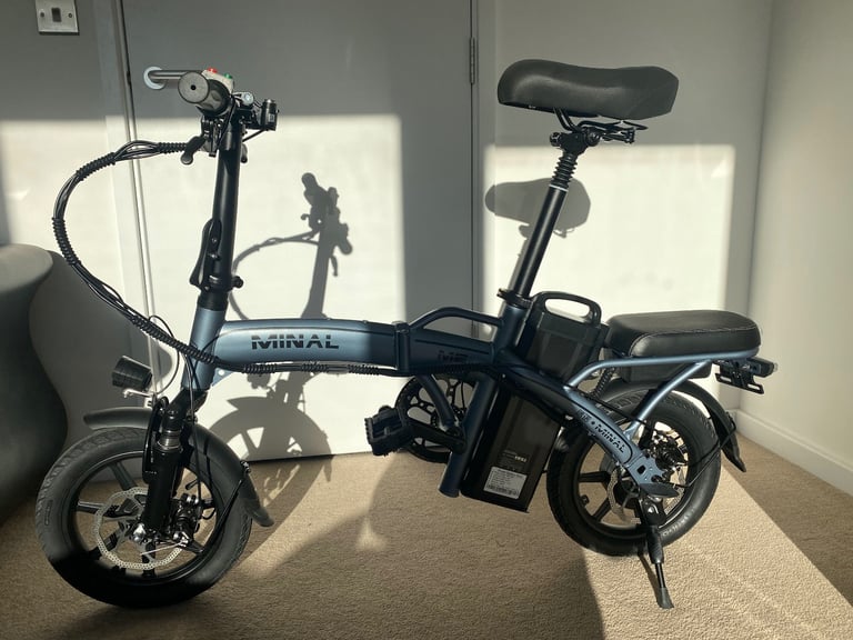 Minal M2 Grey Folding Electric Bike E-Bike 250W Motor 48V 15AH Battery 34km/h New
