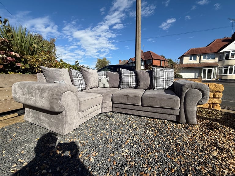 Grey Verona Corner Sofa 
