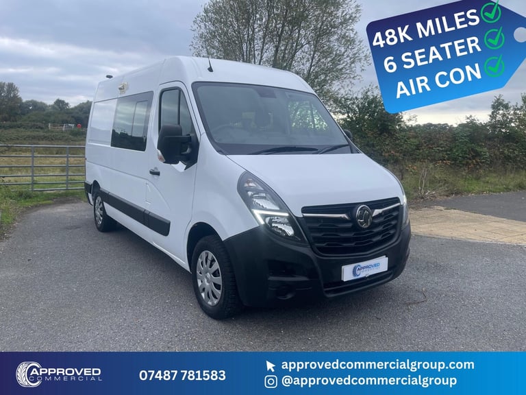 image for 2021 Vauxhall Movano (71) 2.3 CDTI 135 MWB L2 6 SEATER CREW CAB IDEAL CAMPER DAY VAN Crew Van Die...