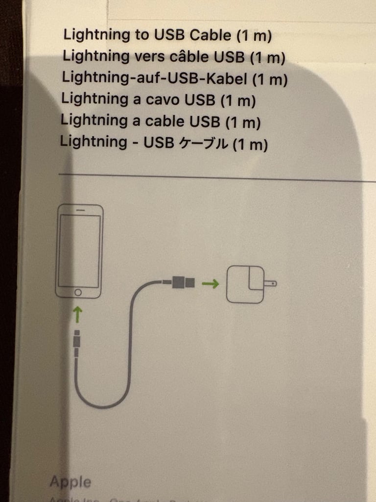 Apple Lightning to USB Cable (1m) - genuine Apple product - NEW
