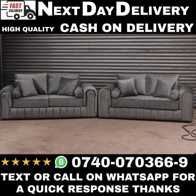 image for Stylish Lilly Couch Set – Corner & 3+2 Sofas On Sale Today!