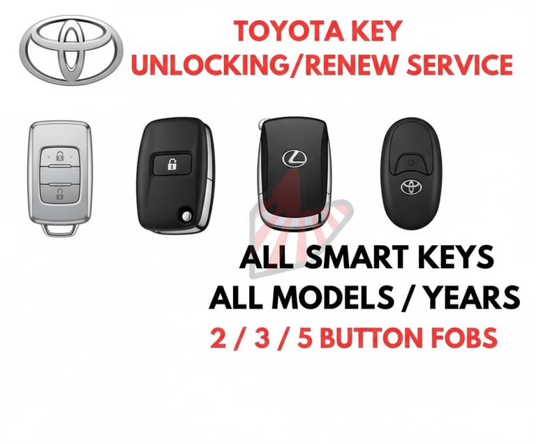 🔑 Toyota Lexus Smart Key Fob Unlocking & Renew | Reset Used Key