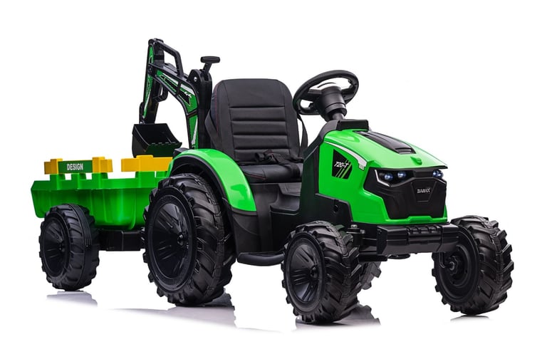 image for Green Rechargeable 24V Battery Powered Kids Ride on Tractor Toy