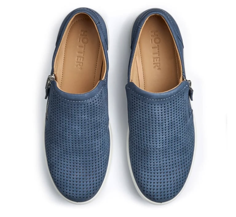 image for New, Hotter, Daisy Wide, Navy Trainers. Size 6