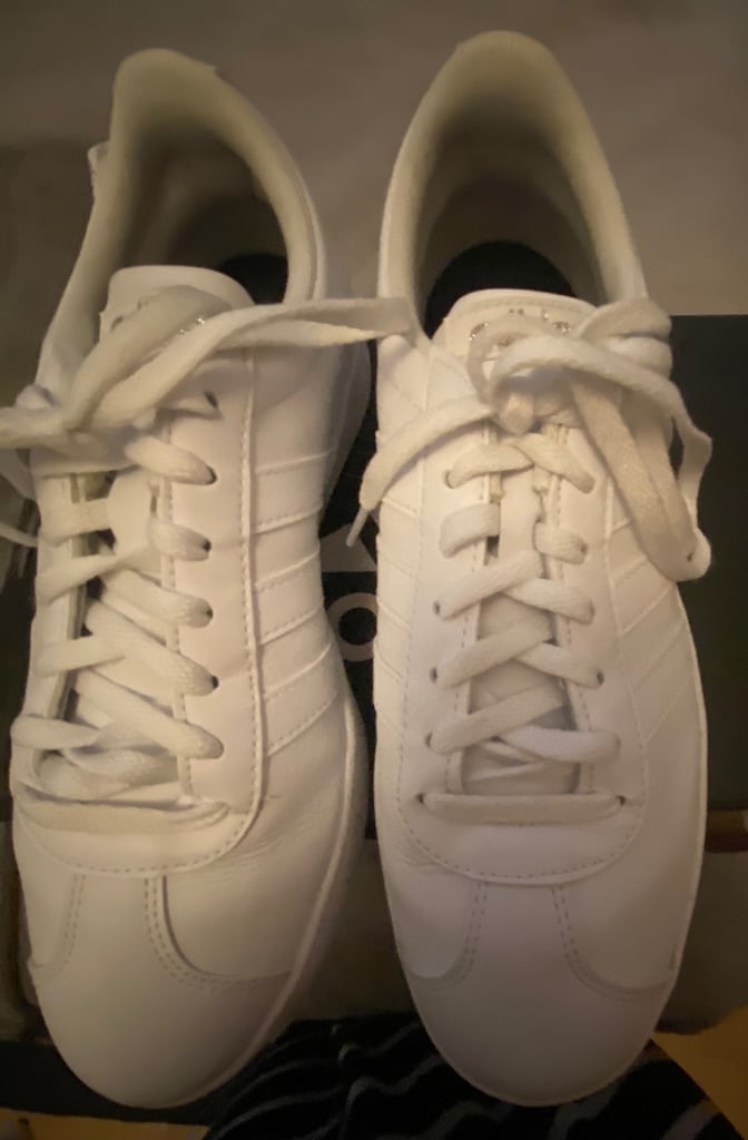 image for LADIES ADIDAS VL COURT TRAINER WHITE WORN ONCE SIZE 7 COST 