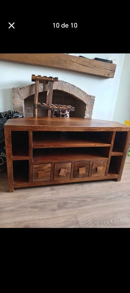 TV Stand Real Mango Wood 