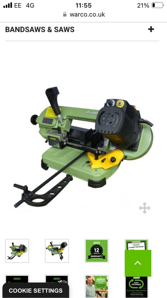 image for Warco  5 inch tabletop bandsaw