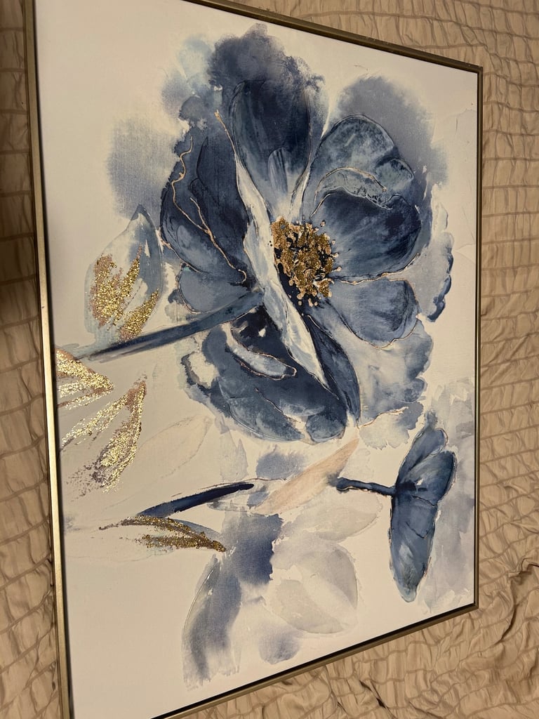 Blue/gold feature canvas