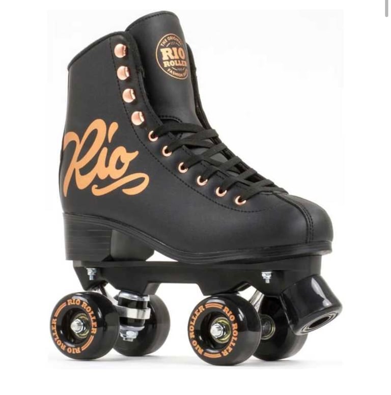 image for Rio Roller Rose Quad Roller Skates - Black size 5 - brand new