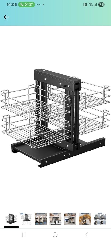 900mm Blind Corner Pull Out Organizer,2 Tier 4 Shelf Kitchen Cabinet Organizer