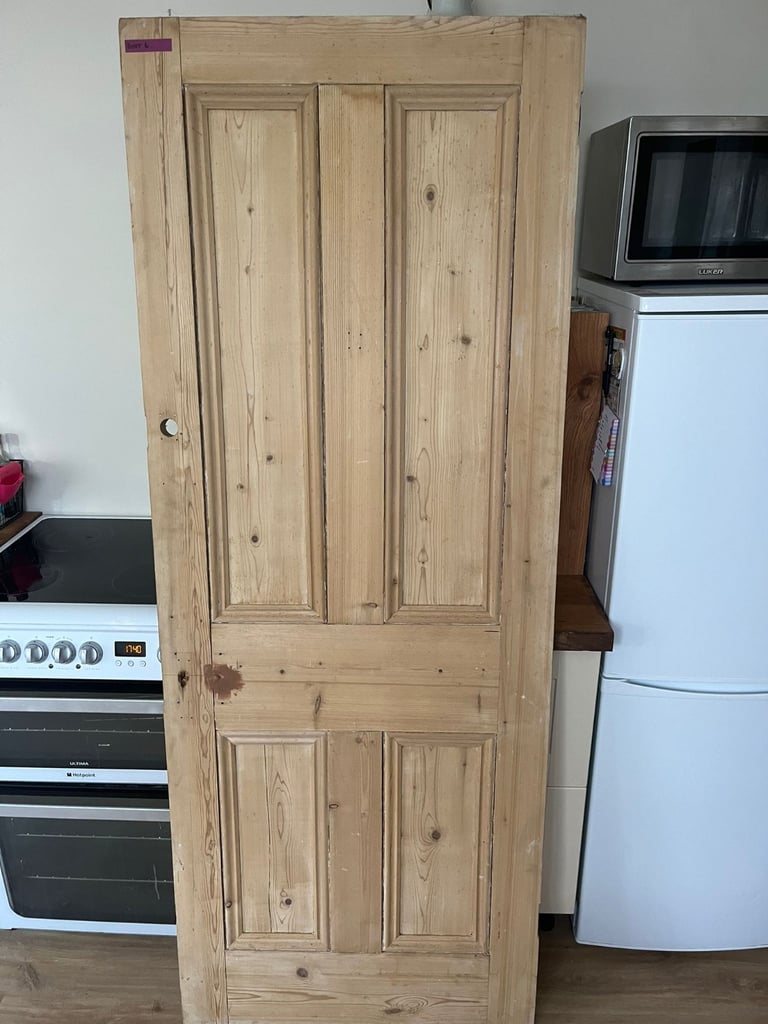 image for Reclaimed Solid Pine 4-Panel Door