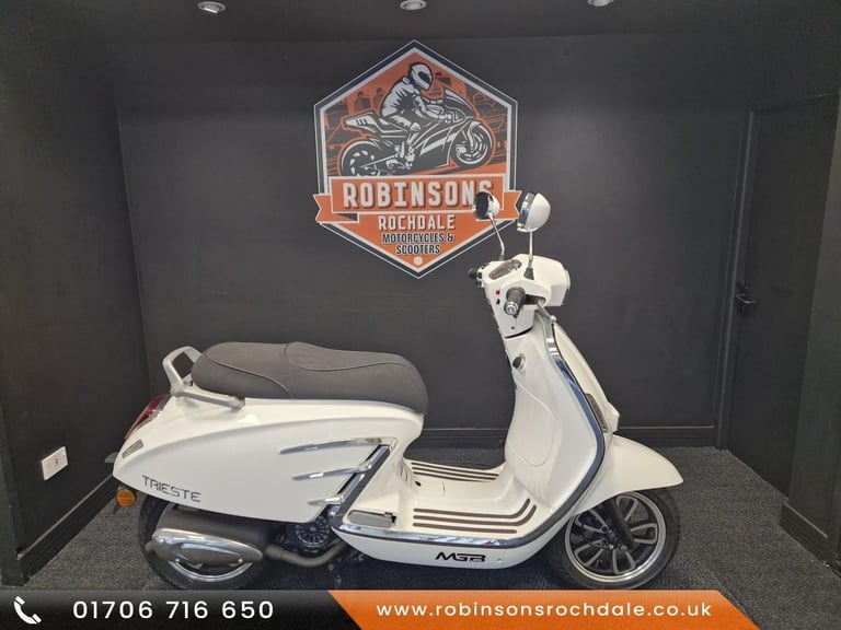 MGB TRIESTE 125cc retro scooter. Moped. Mod scene. Low rate Finance
