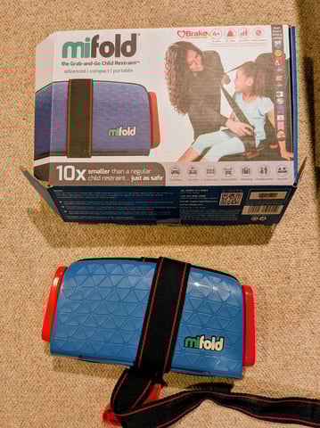 Mifold Grab and Go Car Seat Restraint Ages to 12 Years in