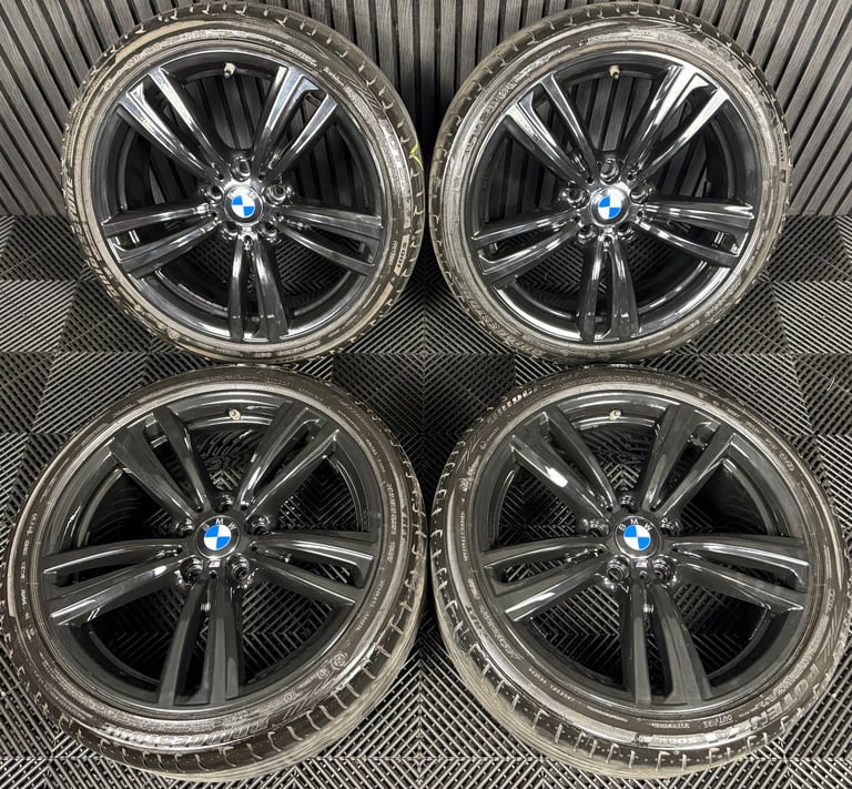 19" GENUINE BMW 3 SERIES 442 BLACK M SPORT F30 F31 F32 E90 ALLOY WHEELS TYRES