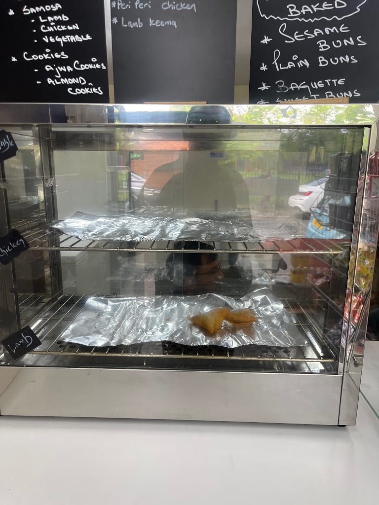 Hot food cabinet display pie warmer samosa warmer 