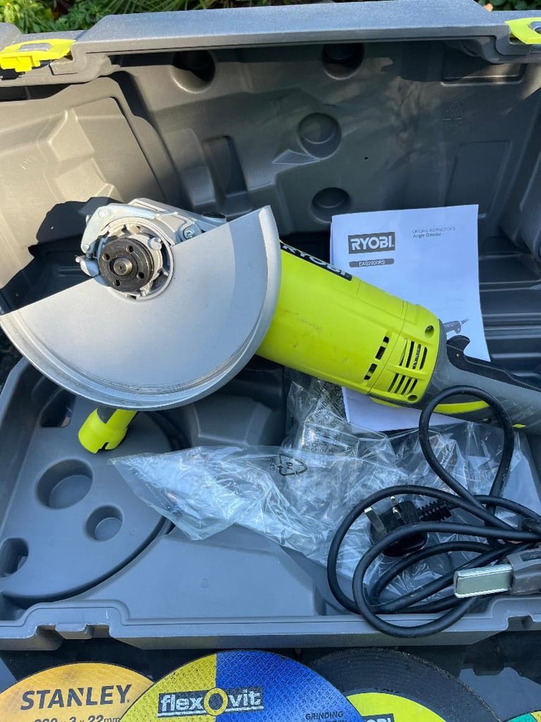 9 inch Ryobi angle grinder as new.