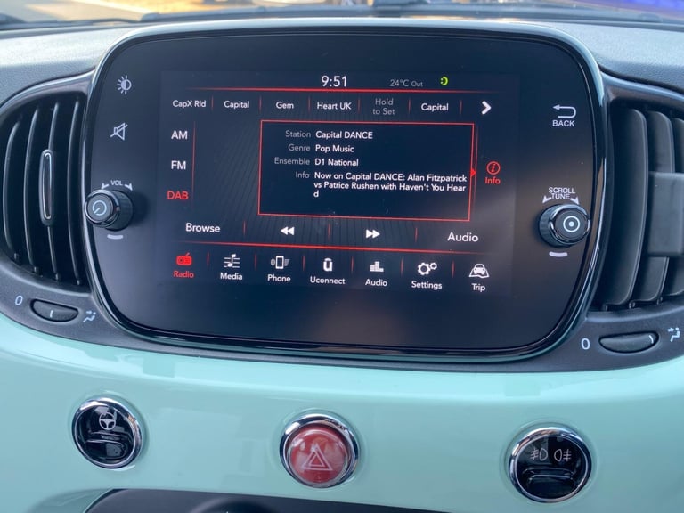 2019 Fiat 500 1.2 Lounge Euro 6 (s/s) 3dr HATCHBACK Petrol Manual