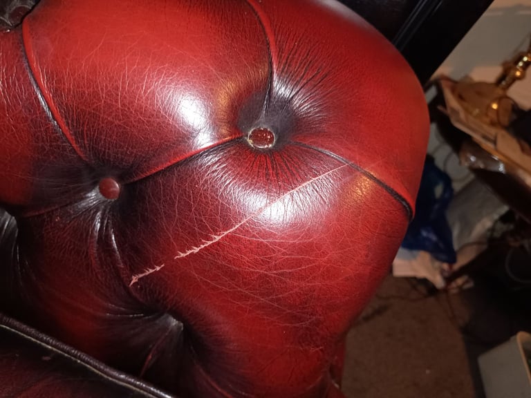 Reproduction Chesterfield Oxblood Sofa